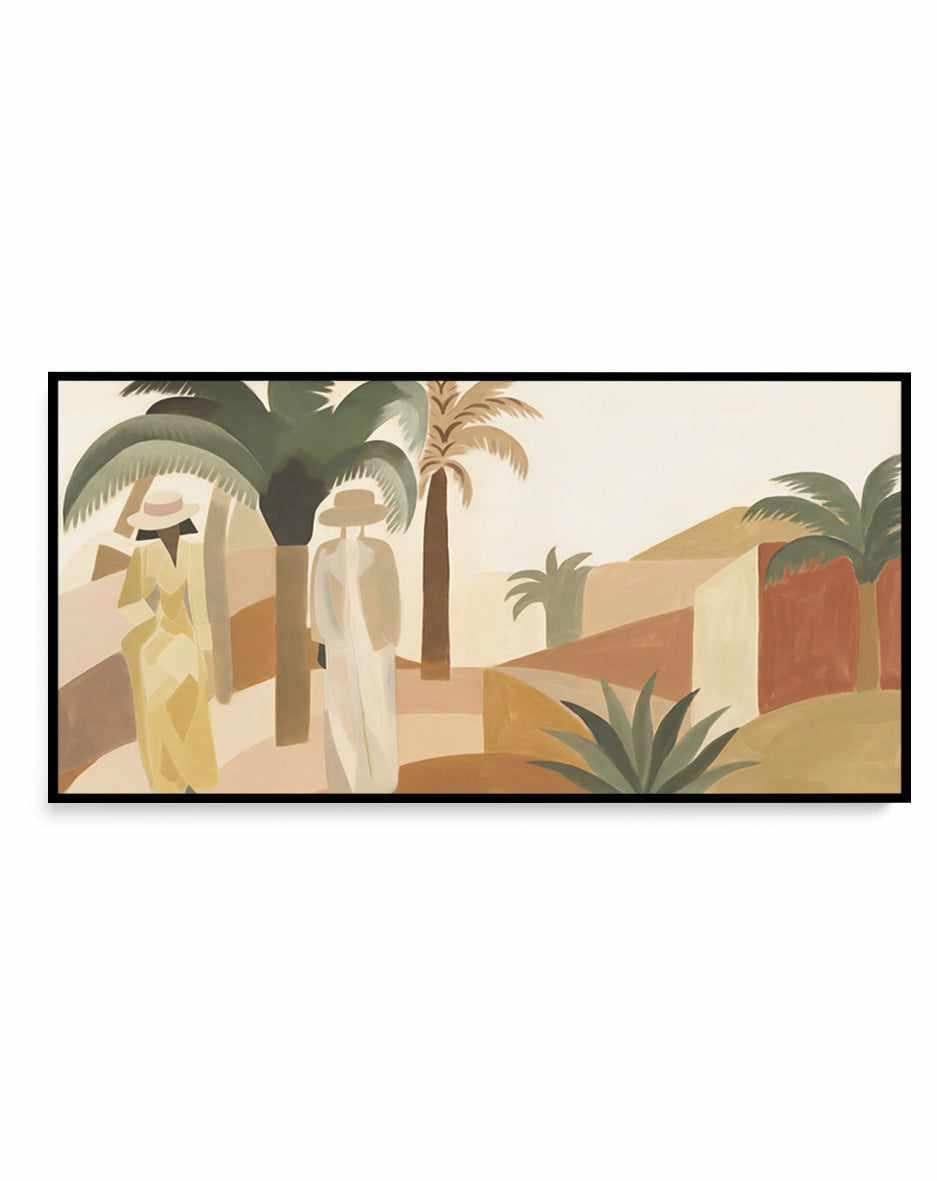 Block Palm I LS | Panoramic Canvas Art Print from Olive et Oriel where you can shop wallpaper and artworks online