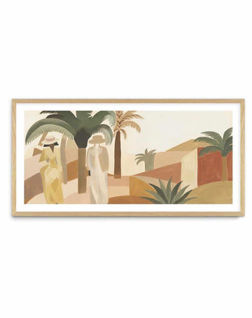 Block Palm I LS | Panoramic Art Print from Olive et Oriel where you can shop wallpaper and artworks online