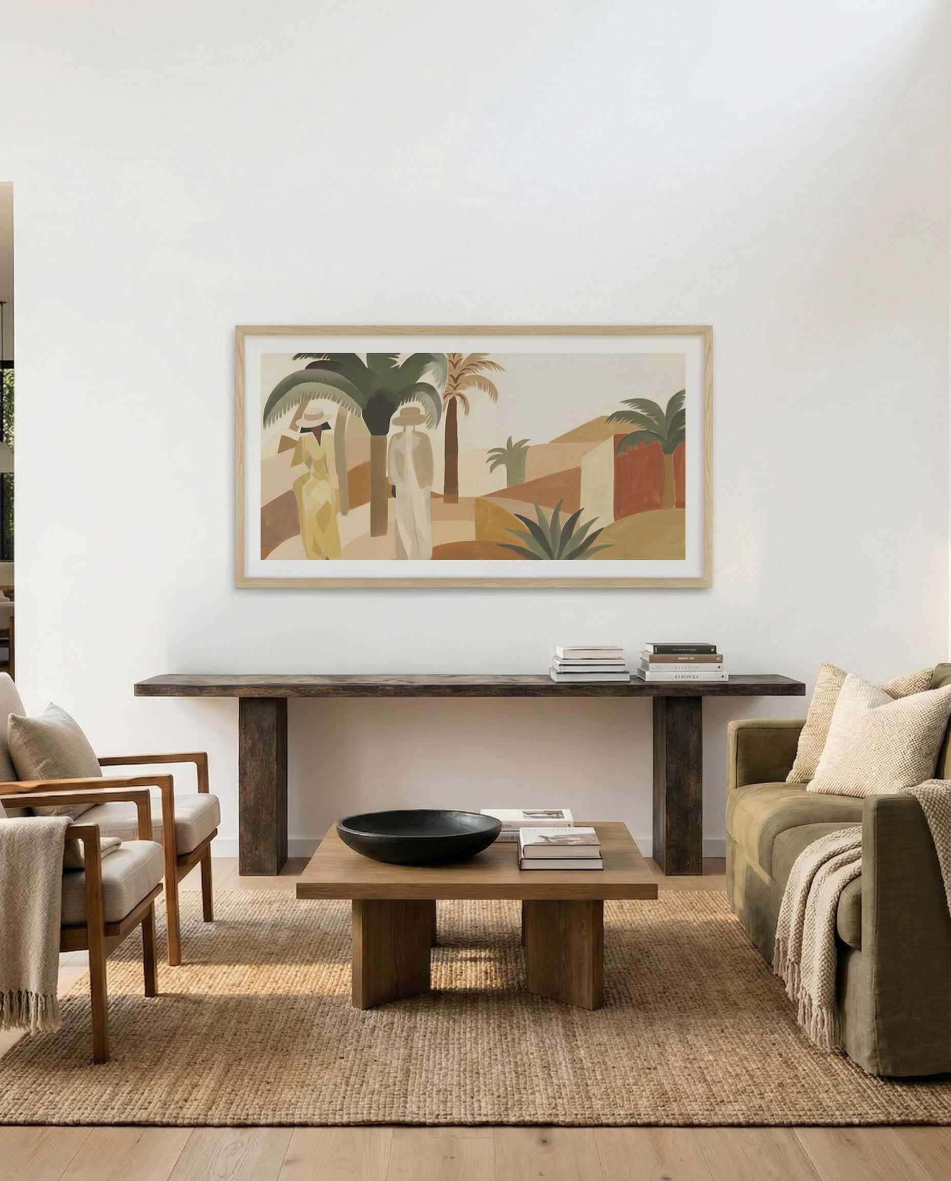 Block Palm I LS | Panoramic Art Print