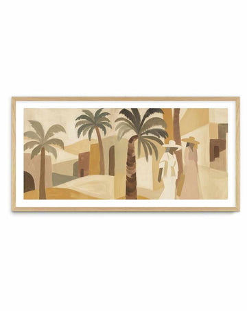 Block Palm II LS | Panoramic Art Print from Olive et Oriel where you can shop wallpaper and artworks online