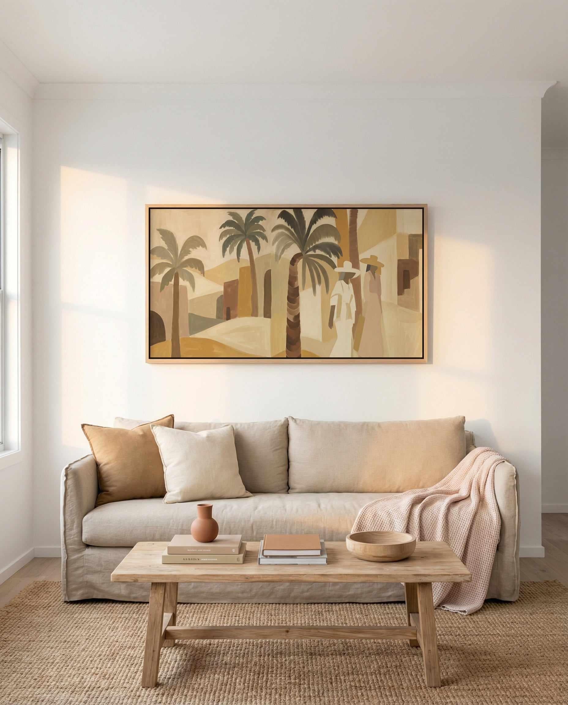 Block Palm II LS | Panoramic Canvas Art Print from Olive et Oriel where you can shop wallpaper and artworks online