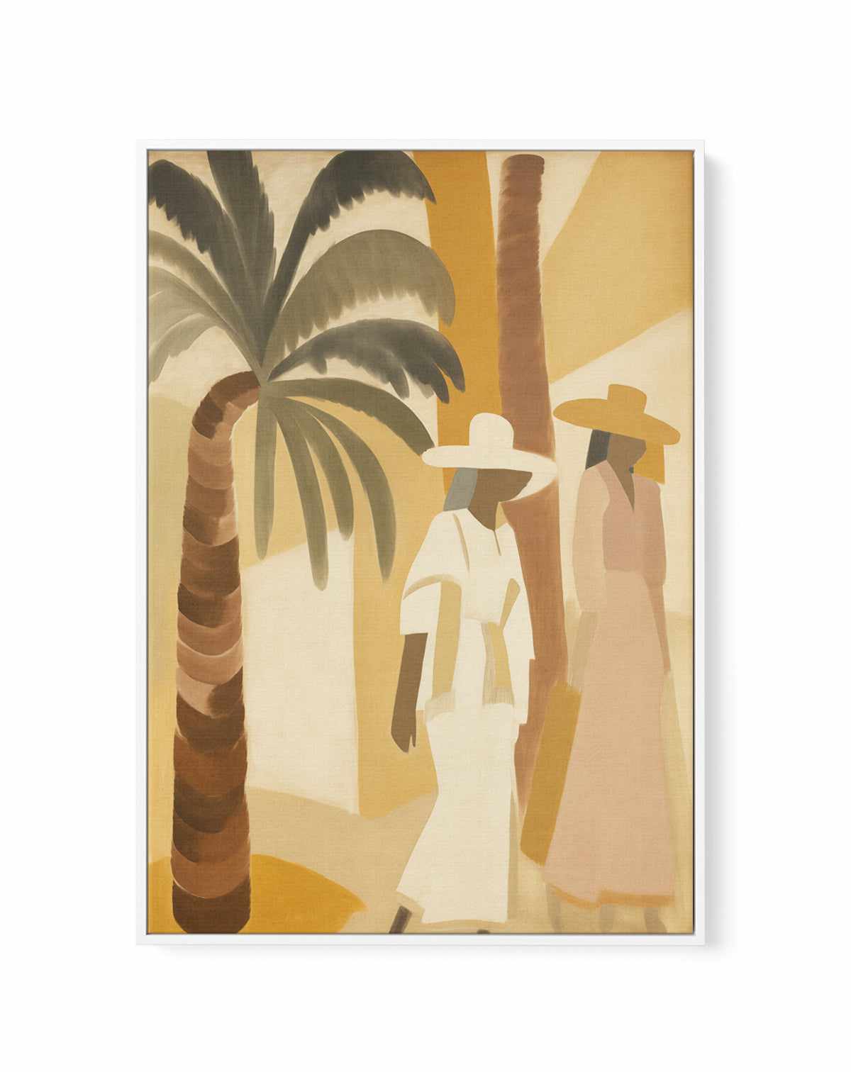 Block Palm II | Framed Canvas Art Print