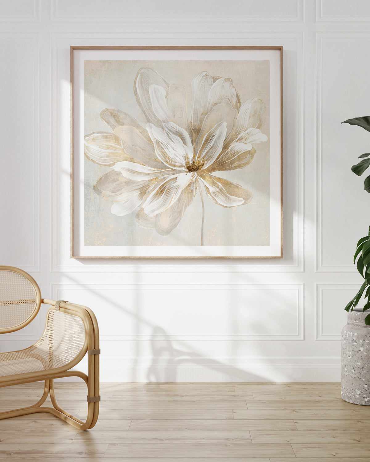 Bloomed in Beige I Art Print