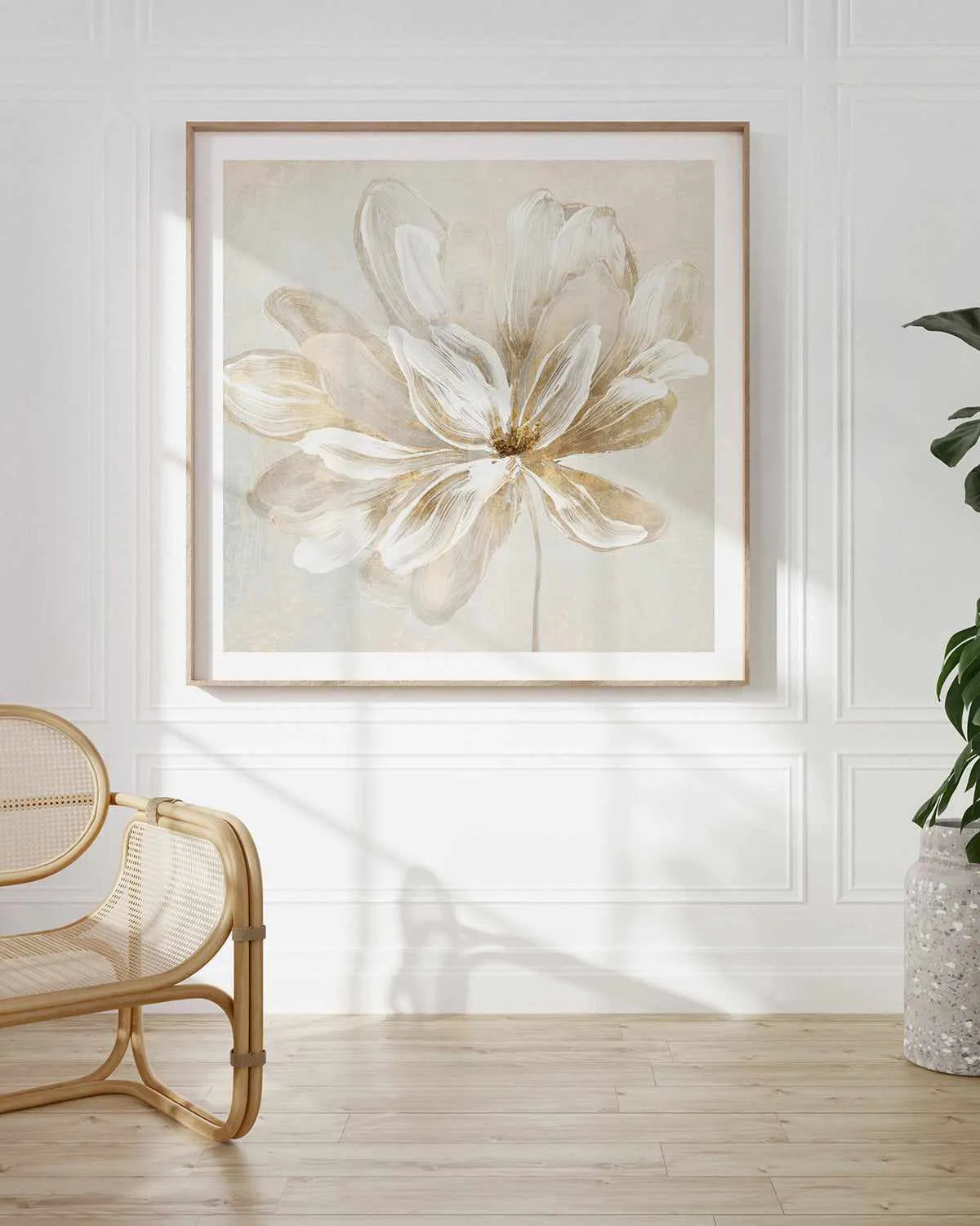 Bloomed in Beige I Art Print from Olive et Oriel where you can shop wallpaper and artworks online