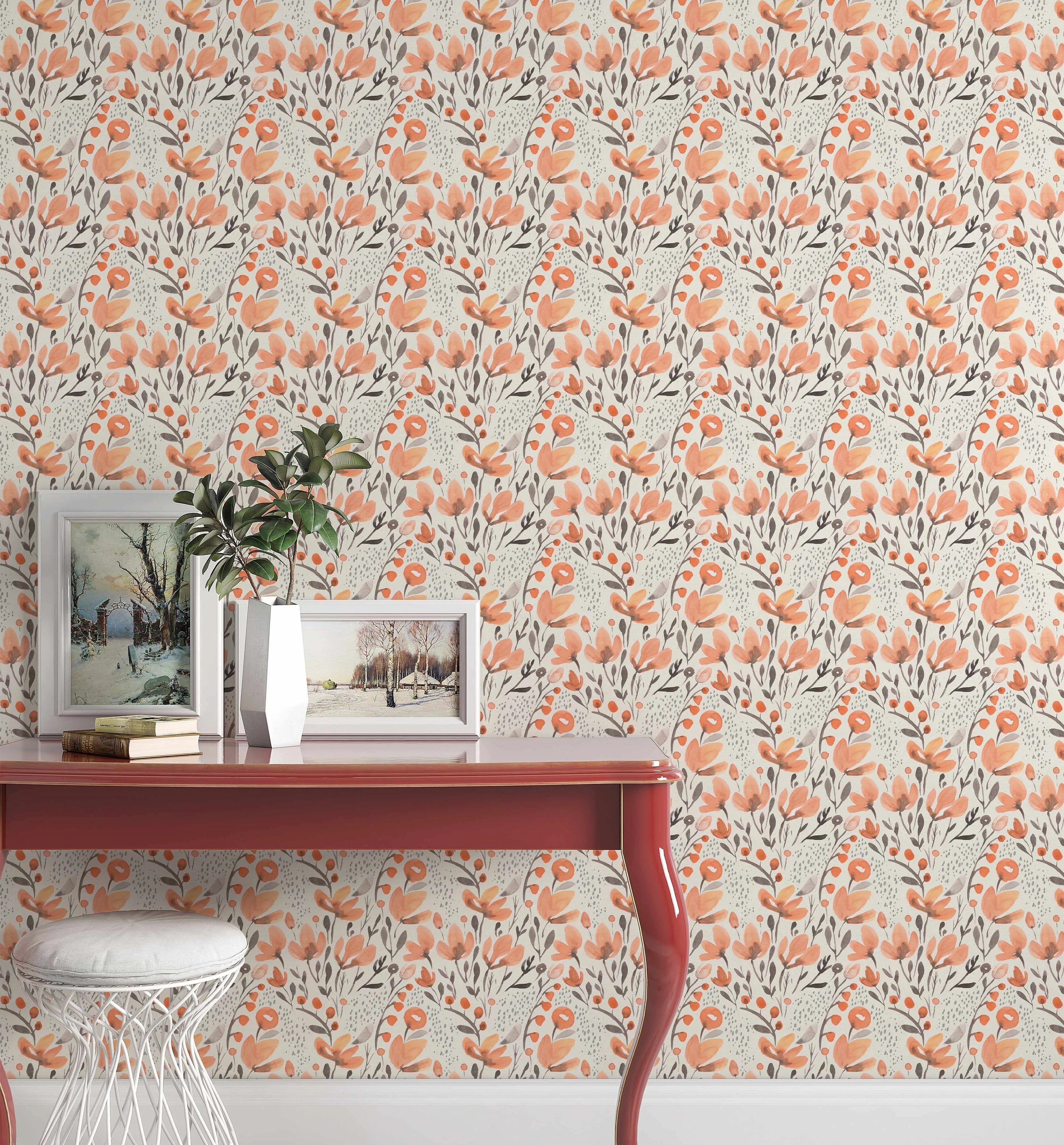 Blooming Bohemian Wallpaper-Wallpaper-Buy Kids Removable Wallpaper Online Our Custom Made Children√¢‚Ç¨‚Ñ¢s Wallpapers Are A Fun Way To Decorate And Enhance Boys Bedroom Decor And Girls Bedrooms They Are An Amazing Addition To Your Kids Bedroom Walls Our Collection of Kids Wallpaper Is Sure To Transform Your Kids Rooms Interior Style From Pink Wallpaper To Dinosaur Wallpaper Even Marble Wallpapers For Teen Boys Shop Peel And Stick Wallpaper Online Today With Olive et Oriel