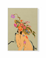 Blooming Headpiece by Arty Guava | Framed Canvas Art Print