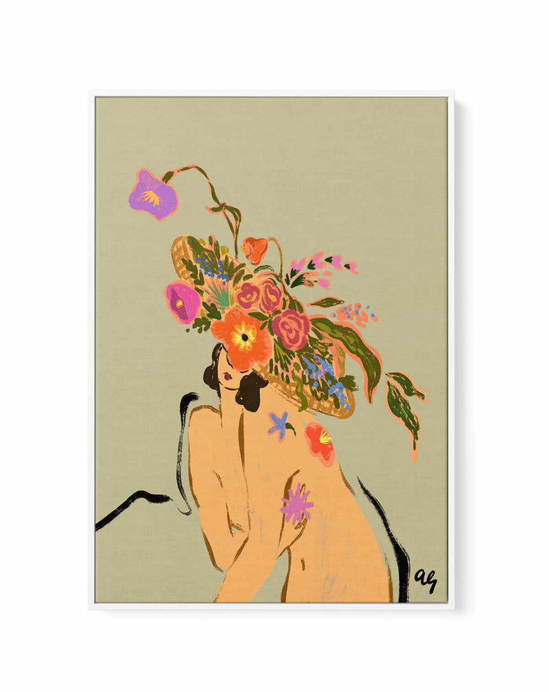 Blooming Headpiece by Arty Guava | Framed Canvas Art Print