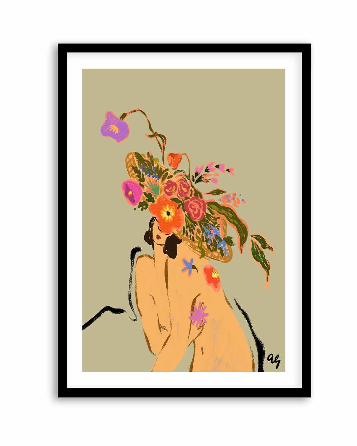 Blooming Headpiece by Arty Guava | Art Print from Olive et Oriel where you can shop wallpaper and artworks online