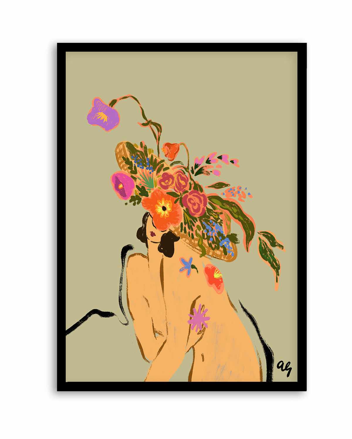 Blooming Headpiece by Arty Guava | Art Print from Olive et Oriel where you can shop wallpaper and artworks online