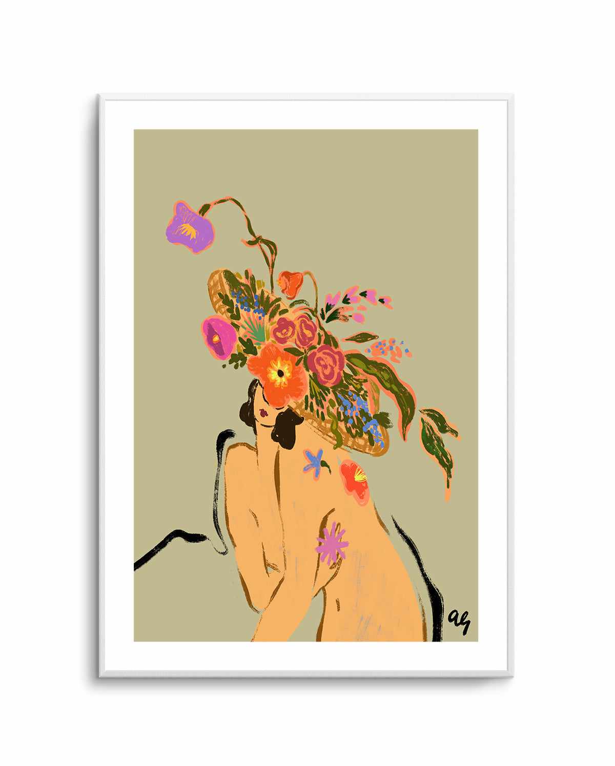 Blooming Headpiece by Arty Guava | Art Print from Olive et Oriel where you can shop wallpaper and artworks online