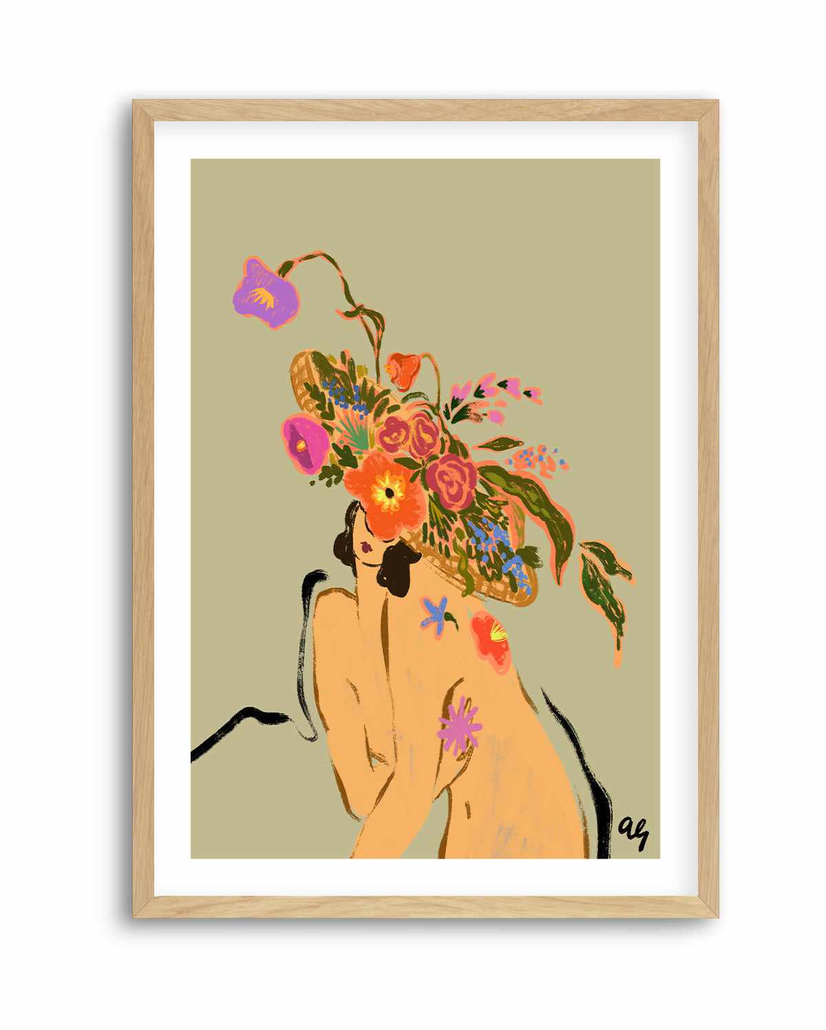 Blooming Headpiece by Arty Guava | Art Print from Olive et Oriel where you can shop wallpaper and artworks online