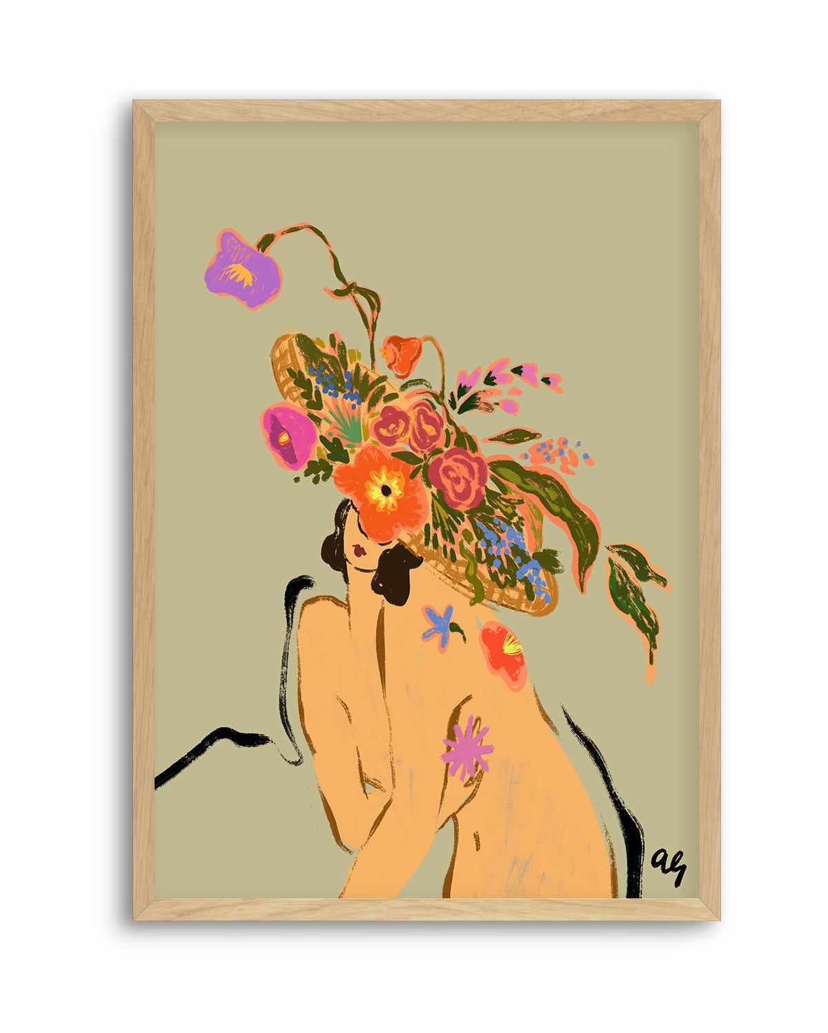 Blooming Headpiece by Arty Guava | Art Print from Olive et Oriel where you can shop wallpaper and artworks online