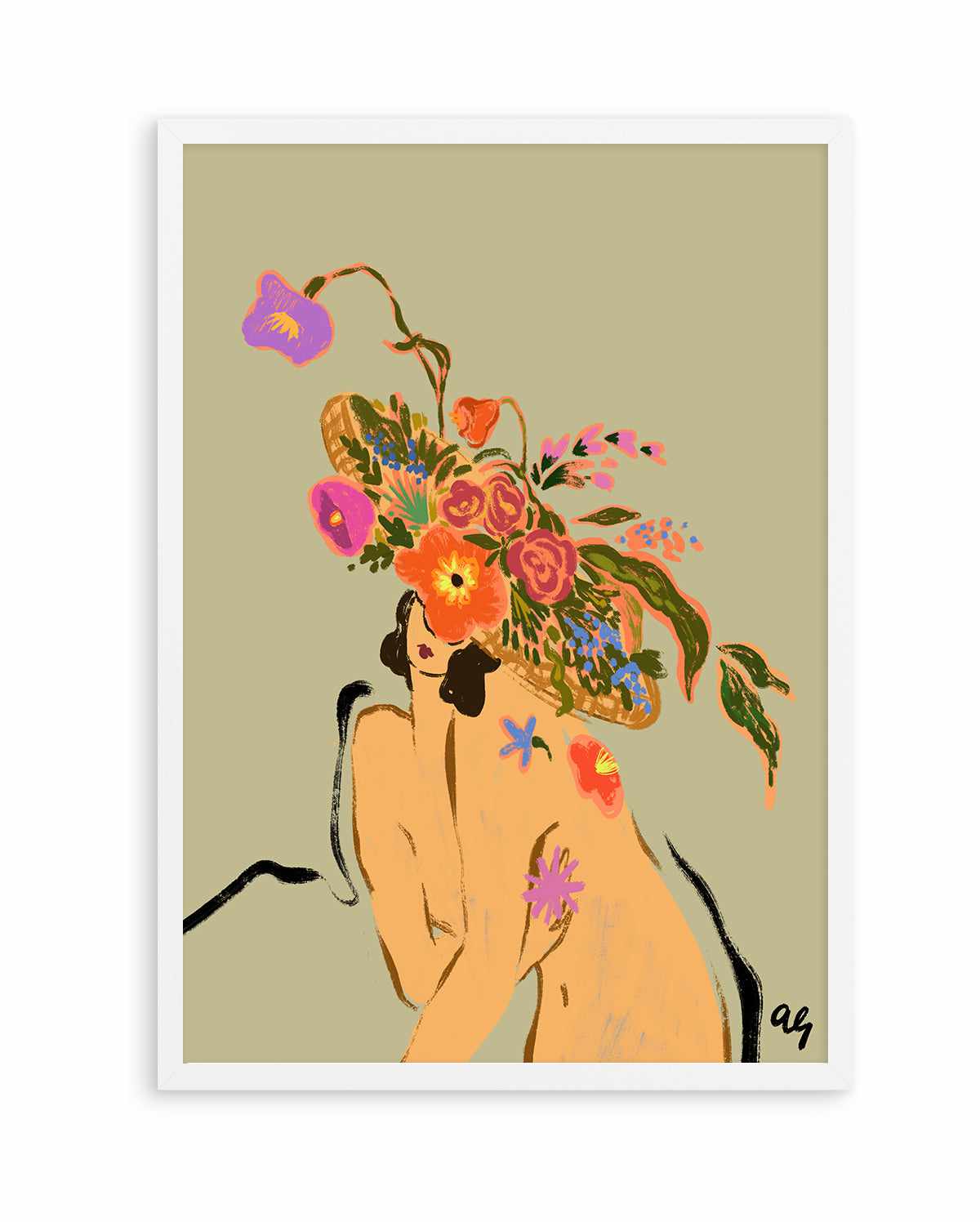 Blooming Headpiece by Arty Guava | Art Print from Olive et Oriel where you can shop wallpaper and artworks online