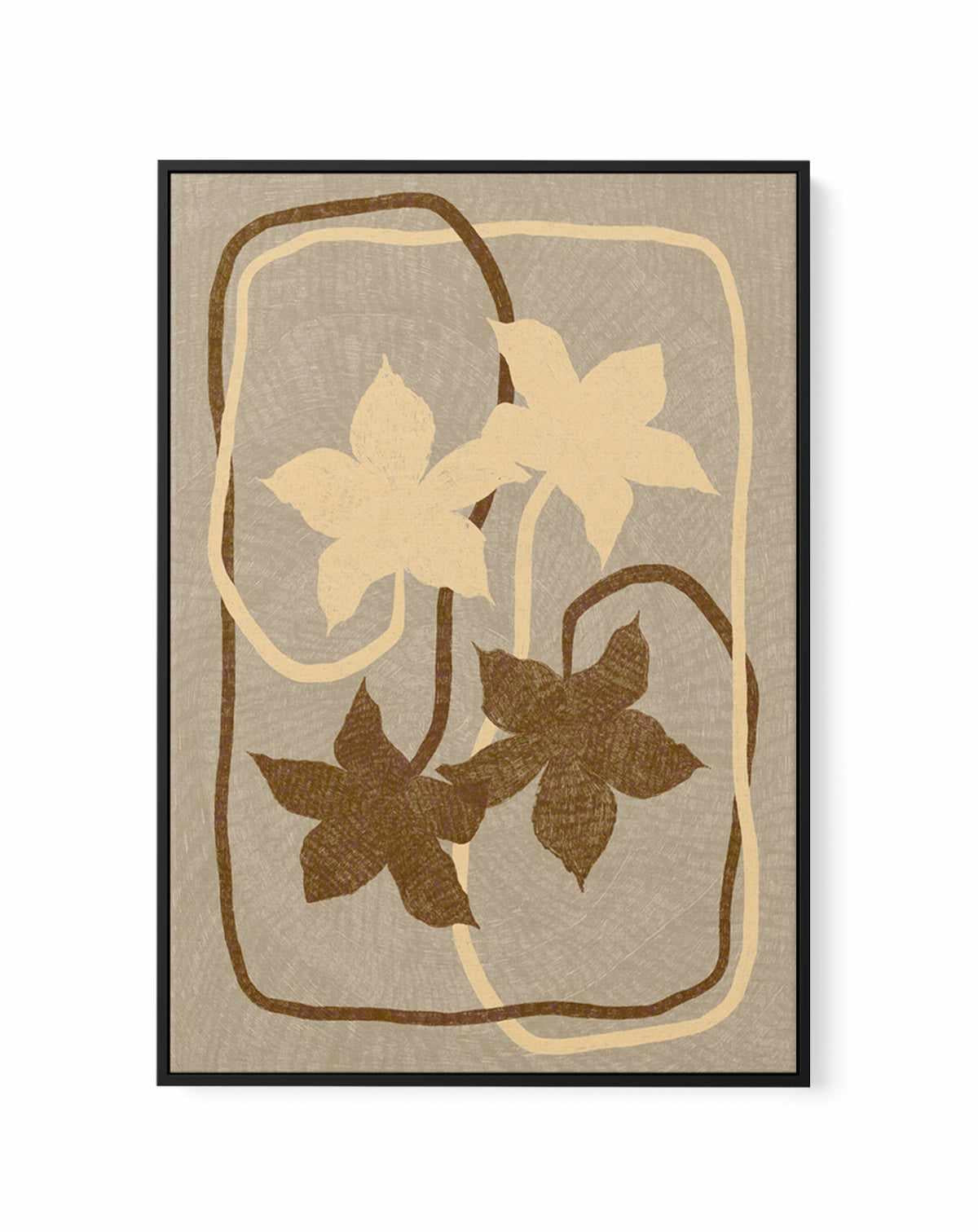 Blooming Together by Shatha Al Dafai | Framed Canvas Art Print from Olive et Oriel where you can shop wallpaper and artworks online
