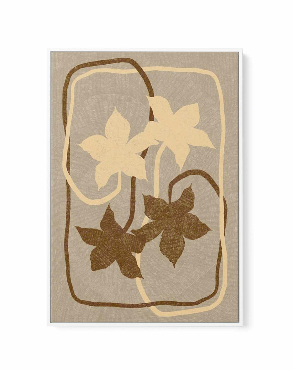 Blooming Together by Shatha Al Dafai | Framed Canvas Art Print from Olive et Oriel where you can shop wallpaper and artworks online