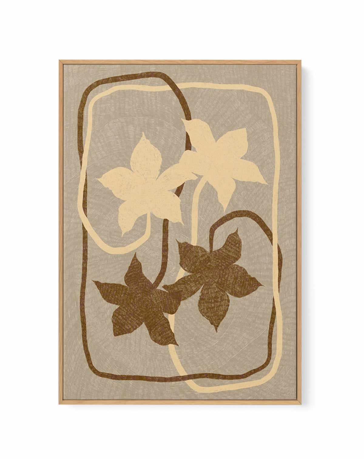 Blooming Together by Shatha Al Dafai | Framed Canvas Art Print from Olive et Oriel where you can shop wallpaper and artworks online