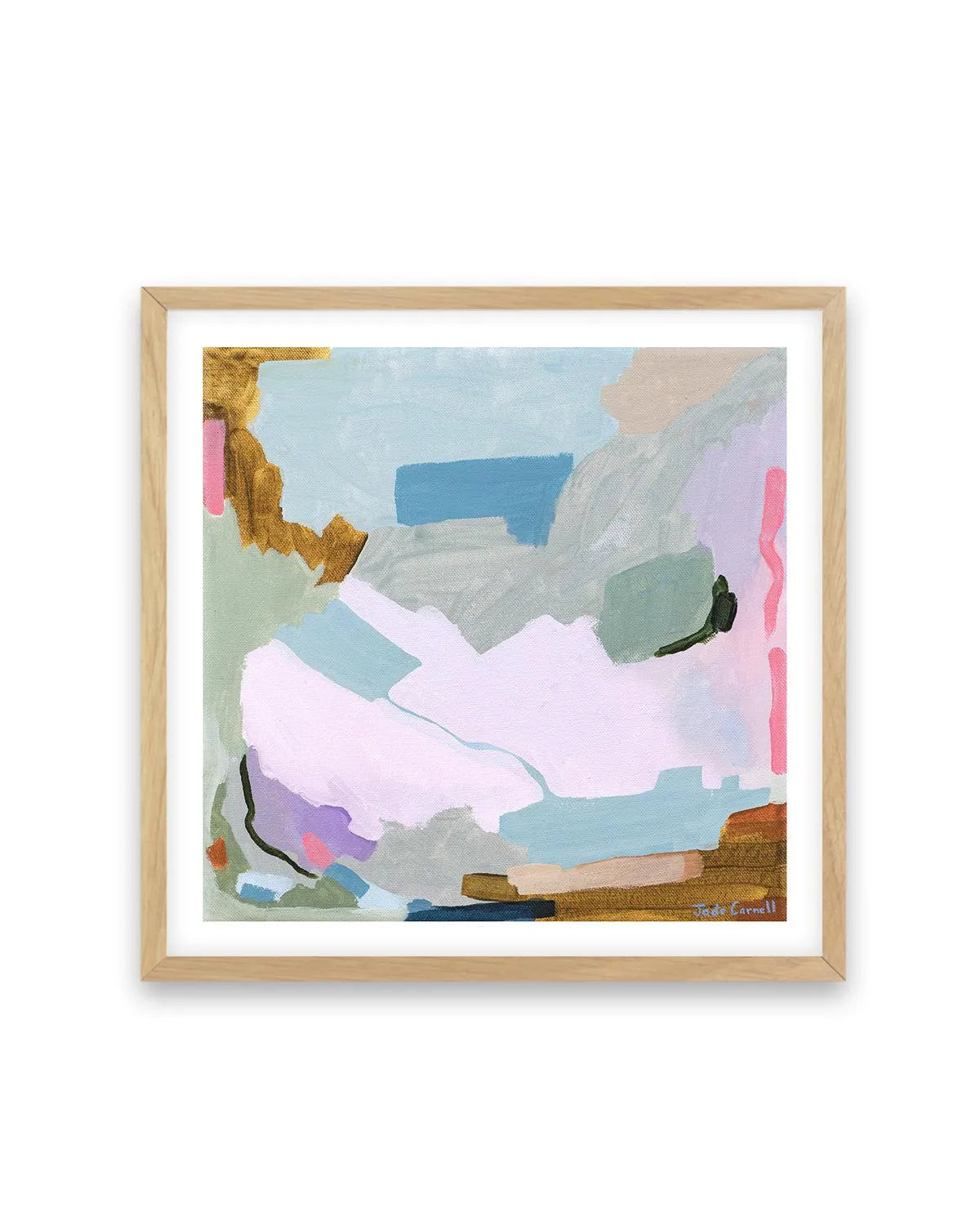 Blossom by Jade Carnell Art Print-PRINT-Olive et Oriel-Jade Carnell-70x70 cm | 27.5" x 27.5"-Oak-With White Border-Buy-Australian-Art-Prints-Online-with-Olive-et-Oriel-Your-Artwork-Specialists-Austrailia-Decorate-With-Coastal-Photo-Wall-Art-Prints-From-Our-Beach-House-Artwork-Collection-Fine-Poster-and-Framed-Artwork