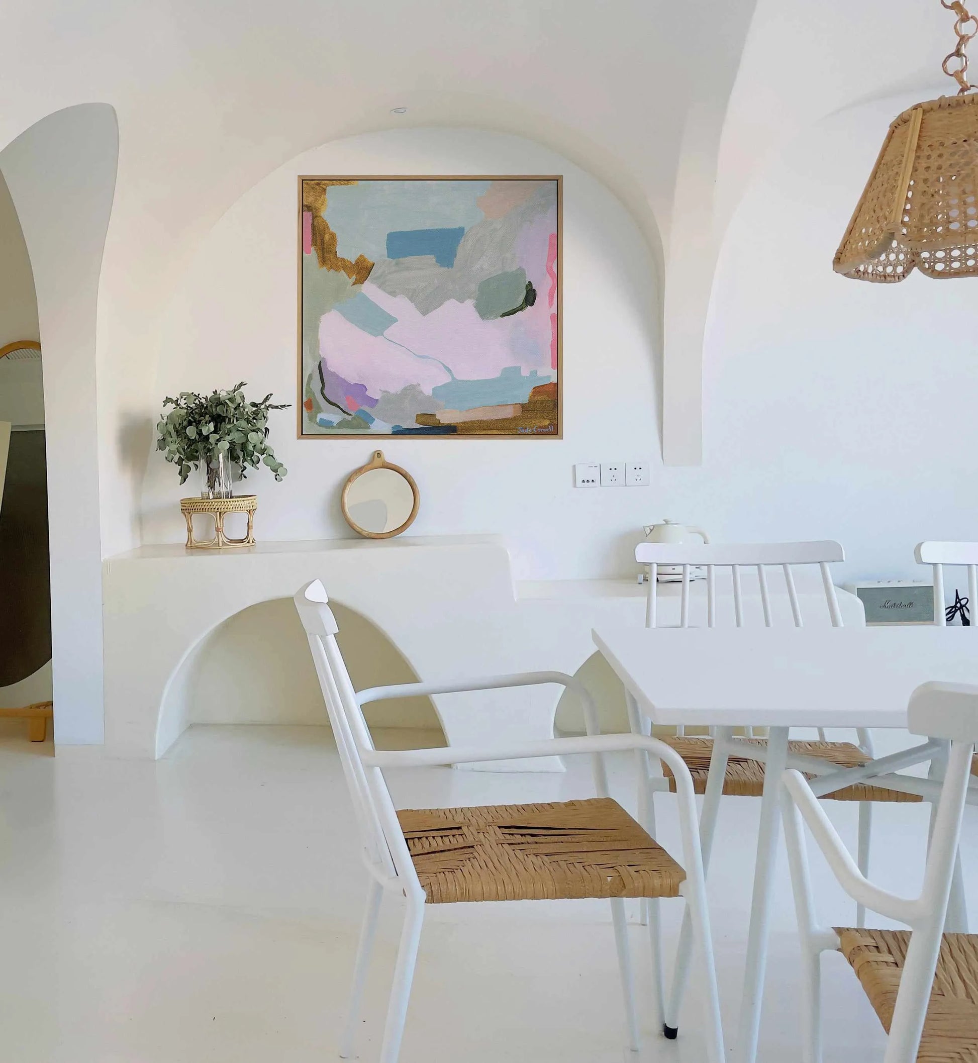 Blossom by Jade Carnell | Framed Canvas Art Print from Olive et Oriel where you can shop wallpaper and artworks online