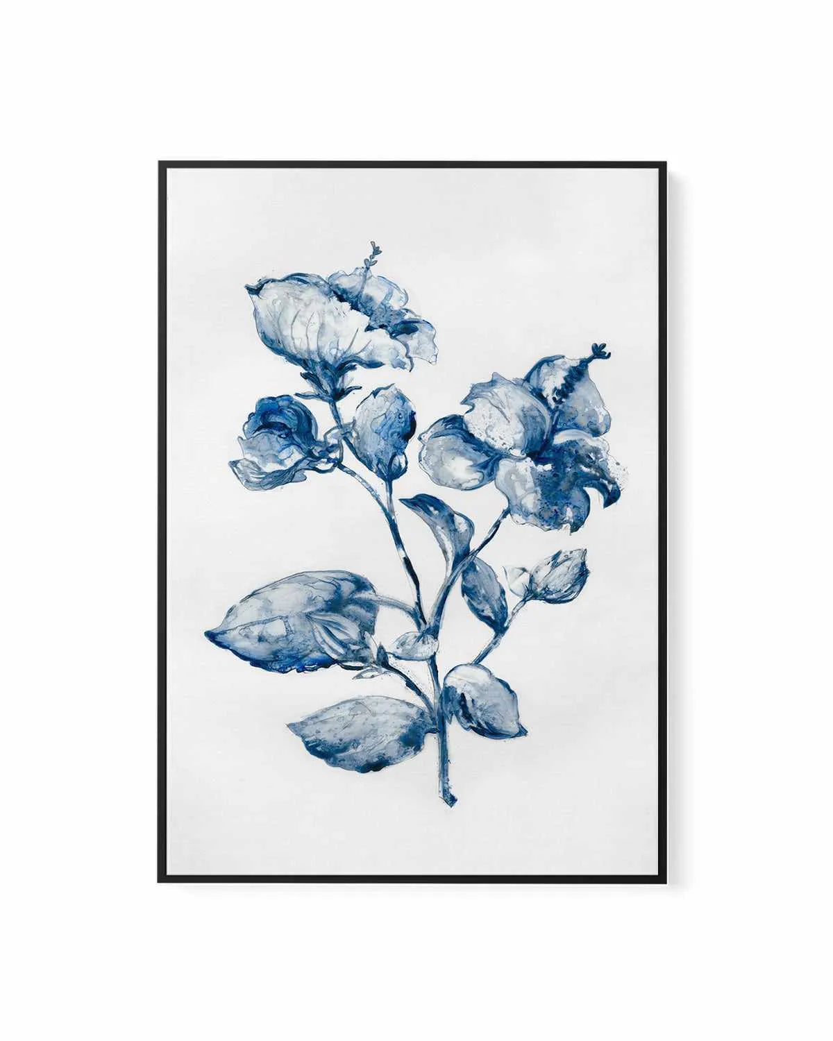 Blue Blooming | Framed Canvas Art Print from Olive et Oriel where you can shop wallpaper and artworks online