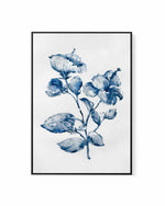 Blue Blooming | Framed Canvas Art Print