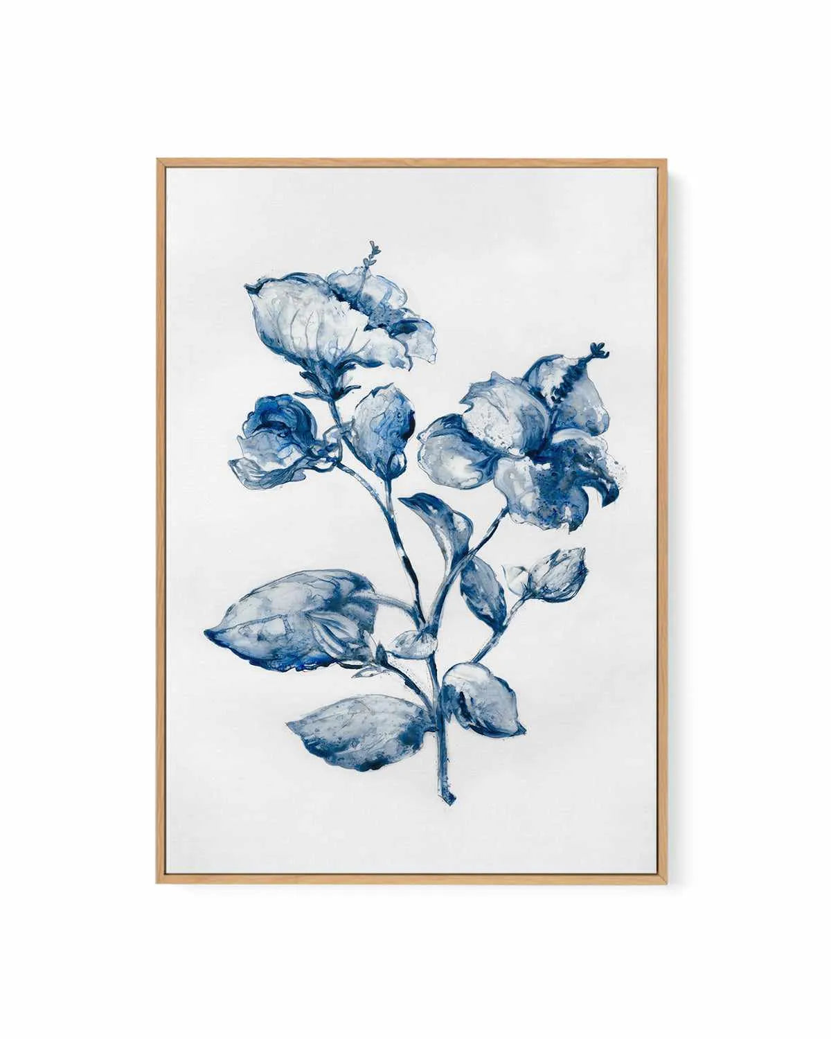 Blue Blooming | Framed Canvas Art Print from Olive et Oriel where you can shop wallpaper and artworks online