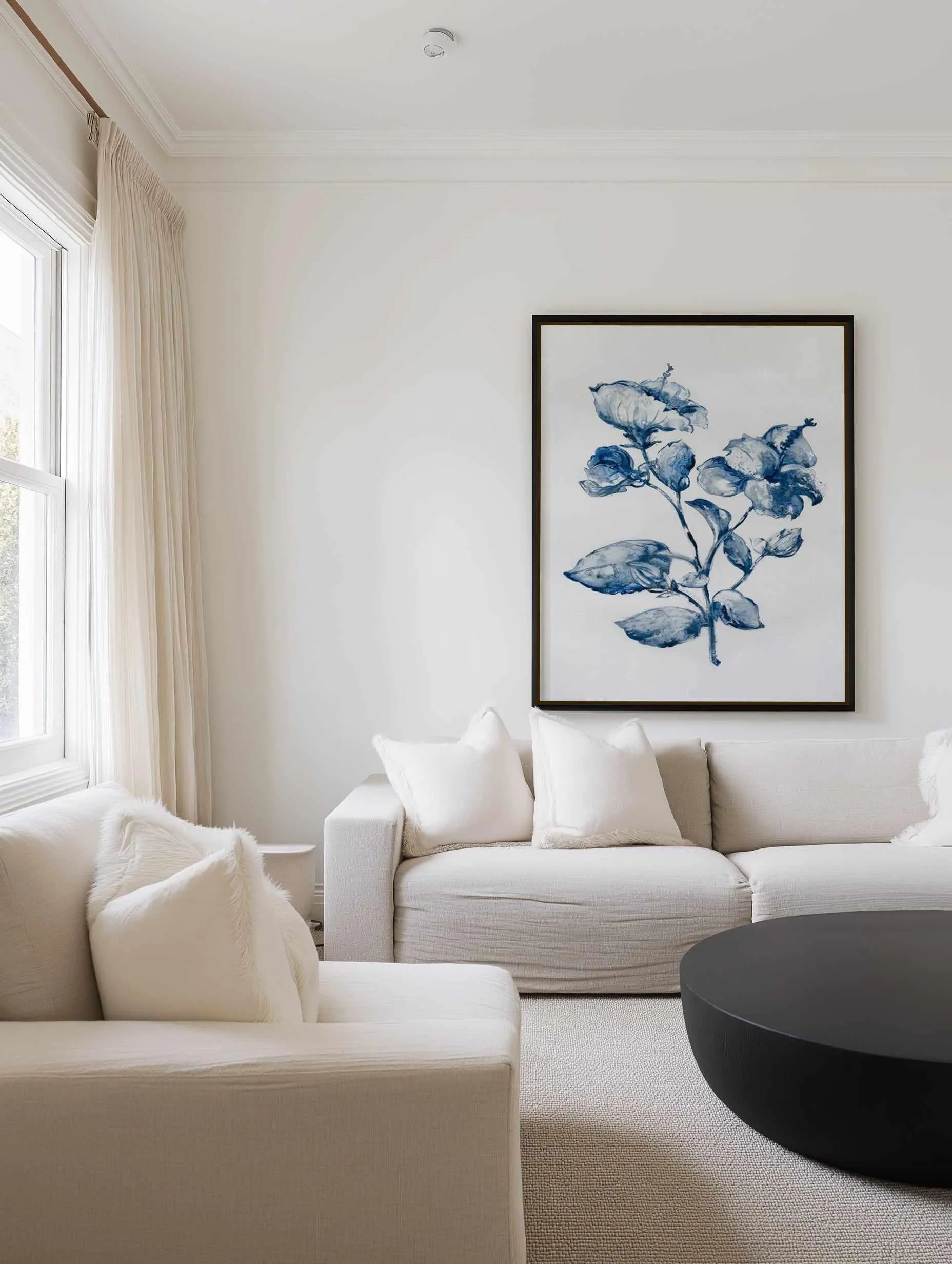 Blue Blooming | Framed Canvas Art Print from Olive et Oriel where you can shop wallpaper and artworks online
