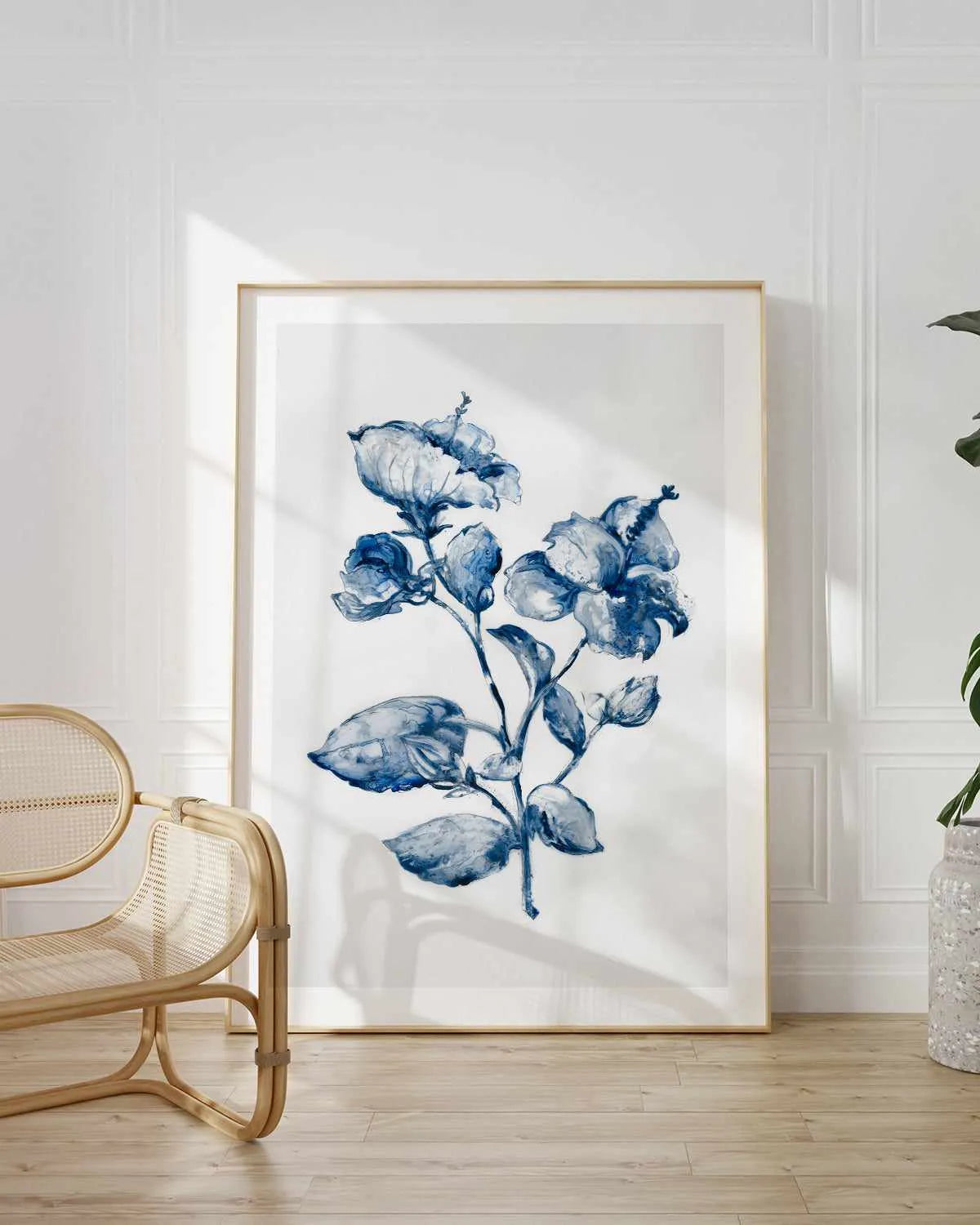Blue Blooming Art Print from Olive et Oriel where you can shop wallpaper and artworks online