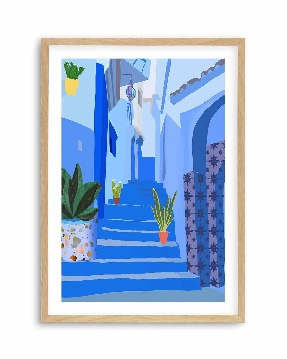 Blue City by Petra Lizde Art Print from Olive et Oriel where you can shop wallpaper and artworks online