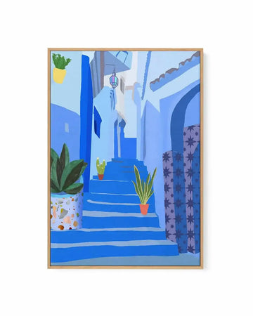 Blue City by Petra Lizde | Framed Canvas Art Print from Olive et Oriel where you can shop wallpaper and artworks online