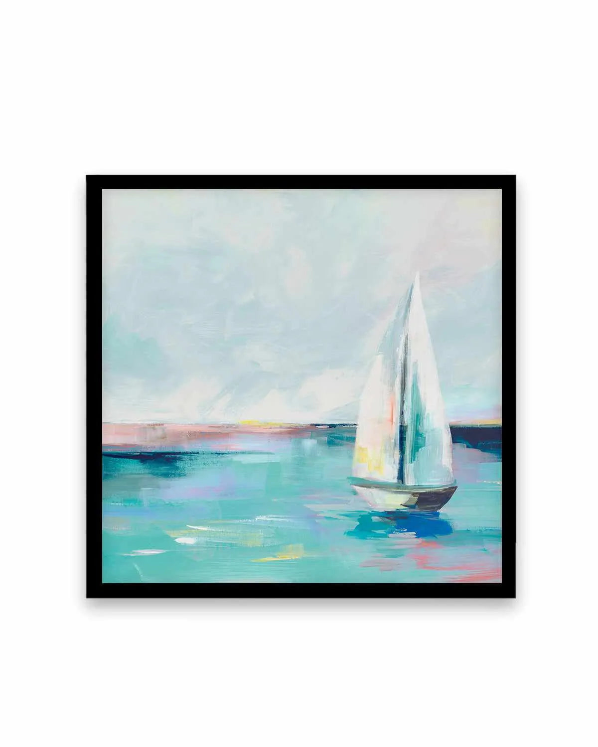 Blue Coast Sailboat Art Print from Olive et Oriel where you can shop wallpaper and artworks online