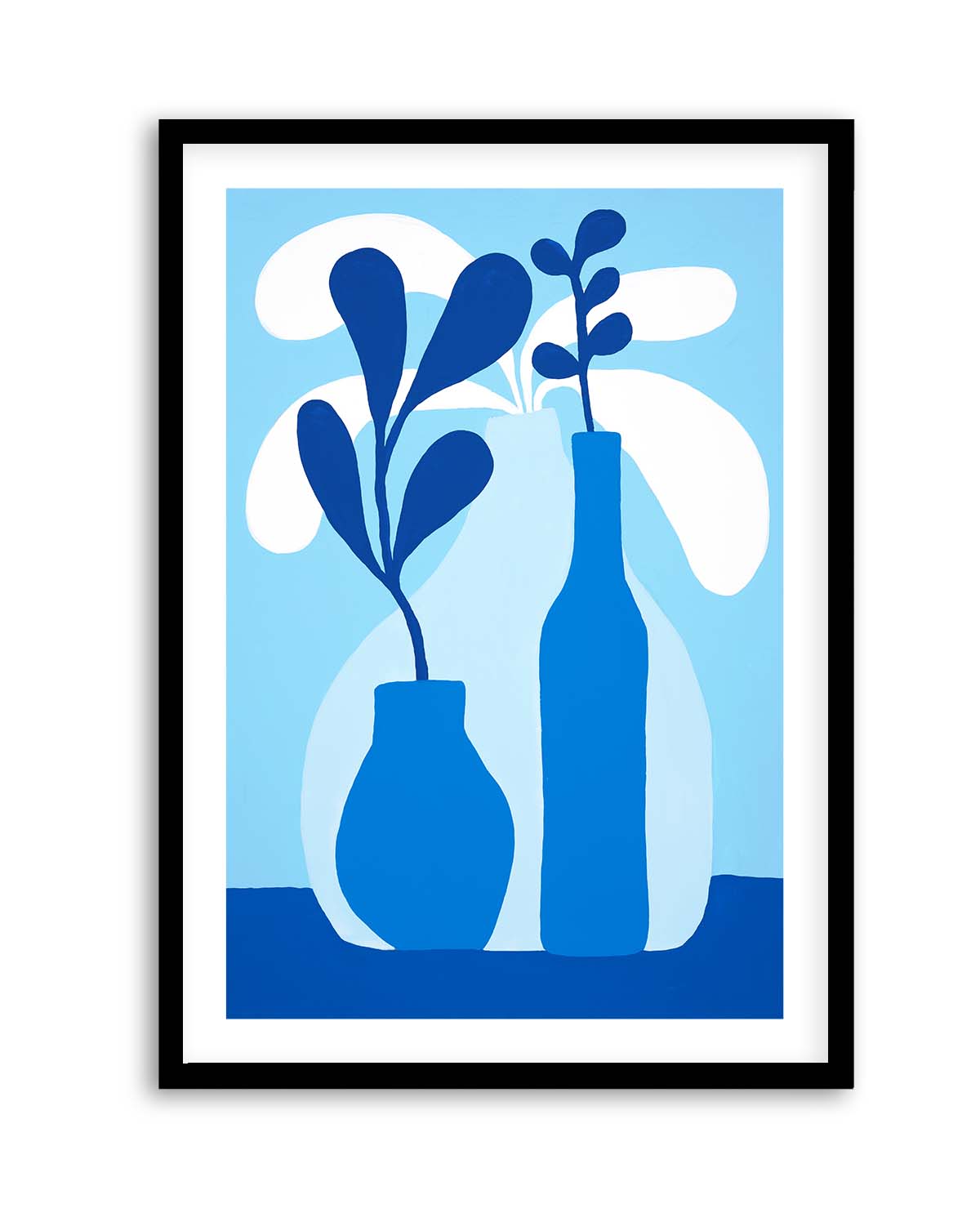 Blue Dahlias by Teena Zerefos | Art Print