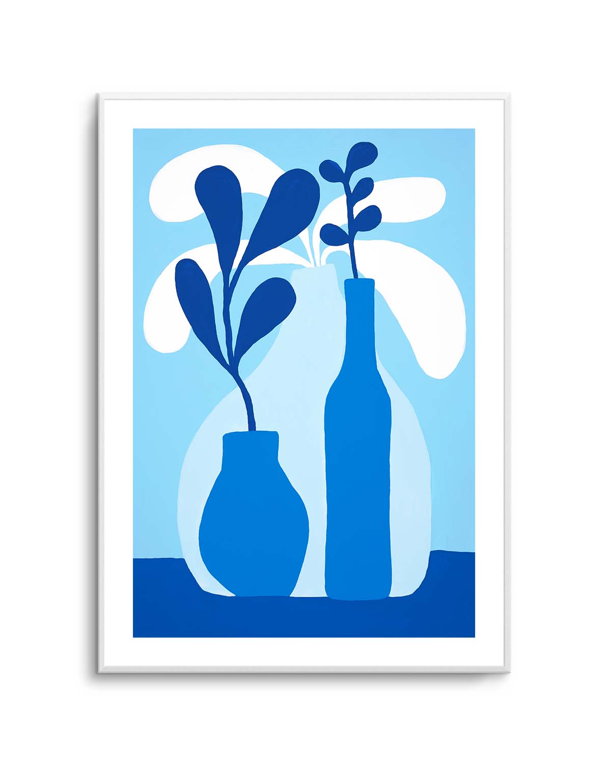 Blue Dahlias by Teena Zerefos | Art Print