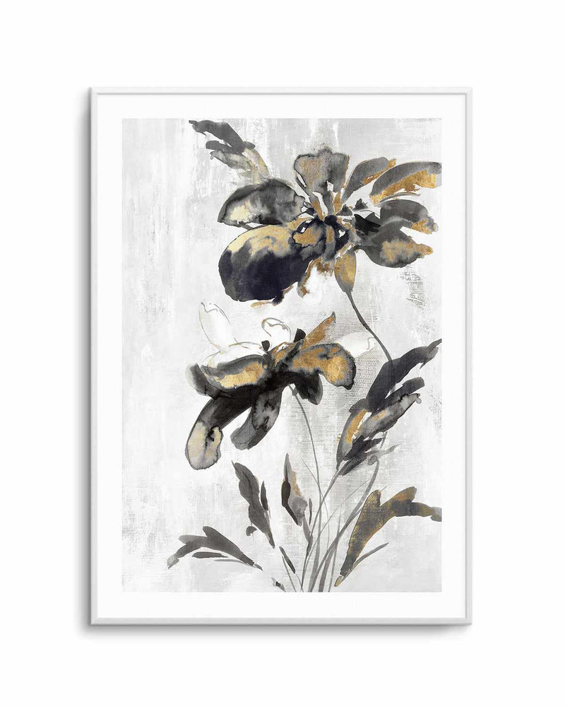 Blue Daphne I Gold Art Print