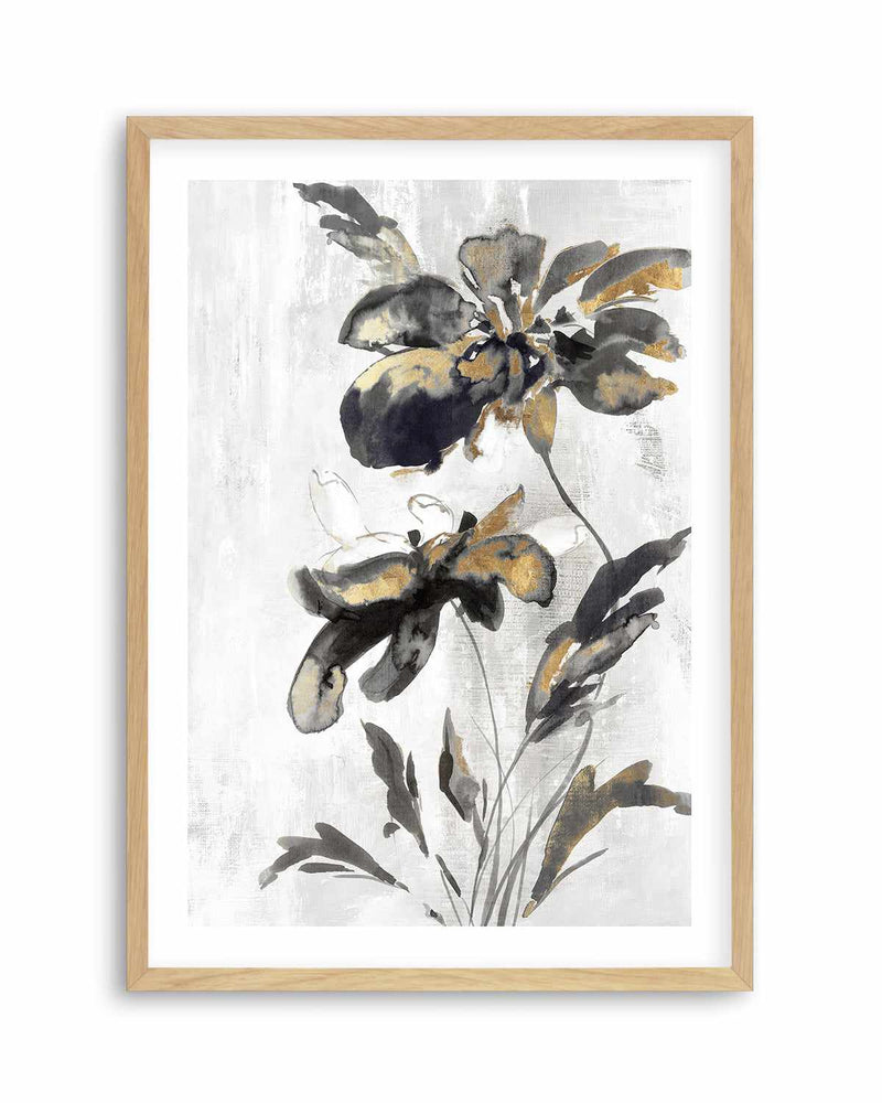 Blue Daphne I Gold Art Print