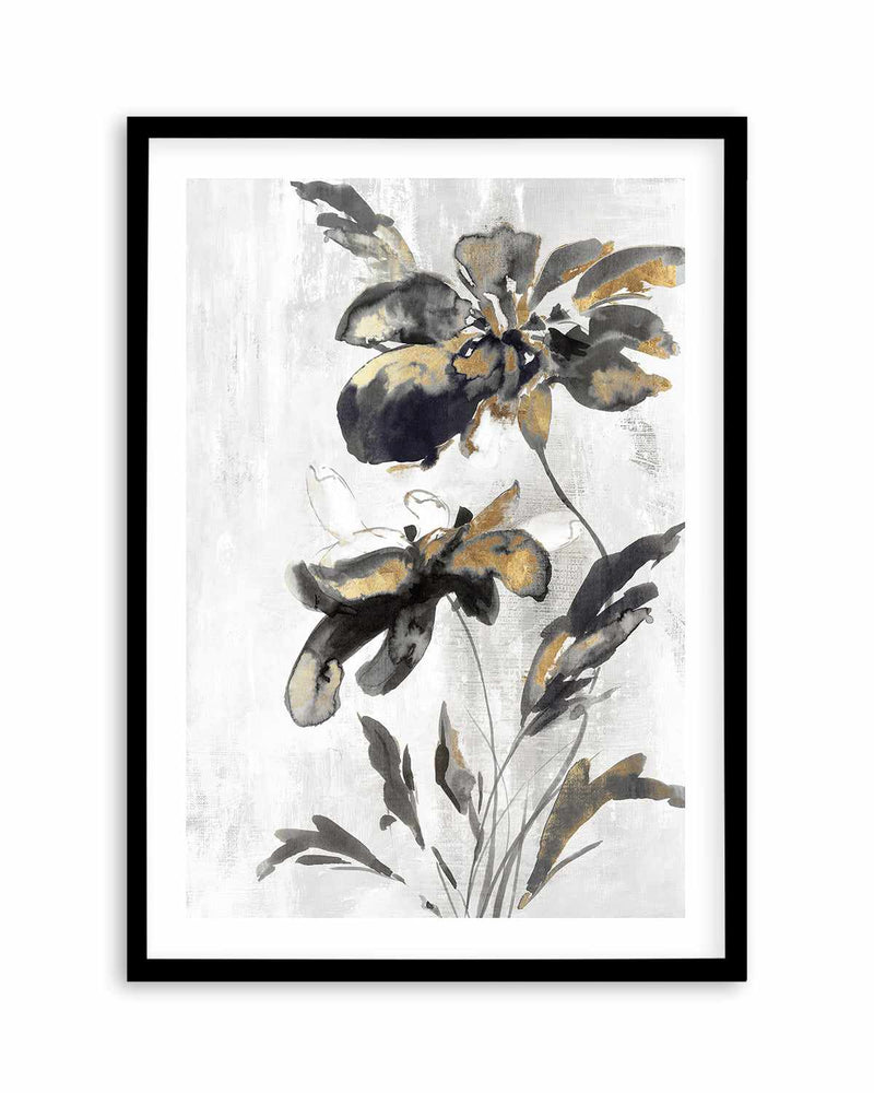 Blue Daphne I Gold Art Print