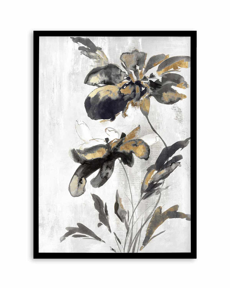 Blue Daphne I Gold Art Print