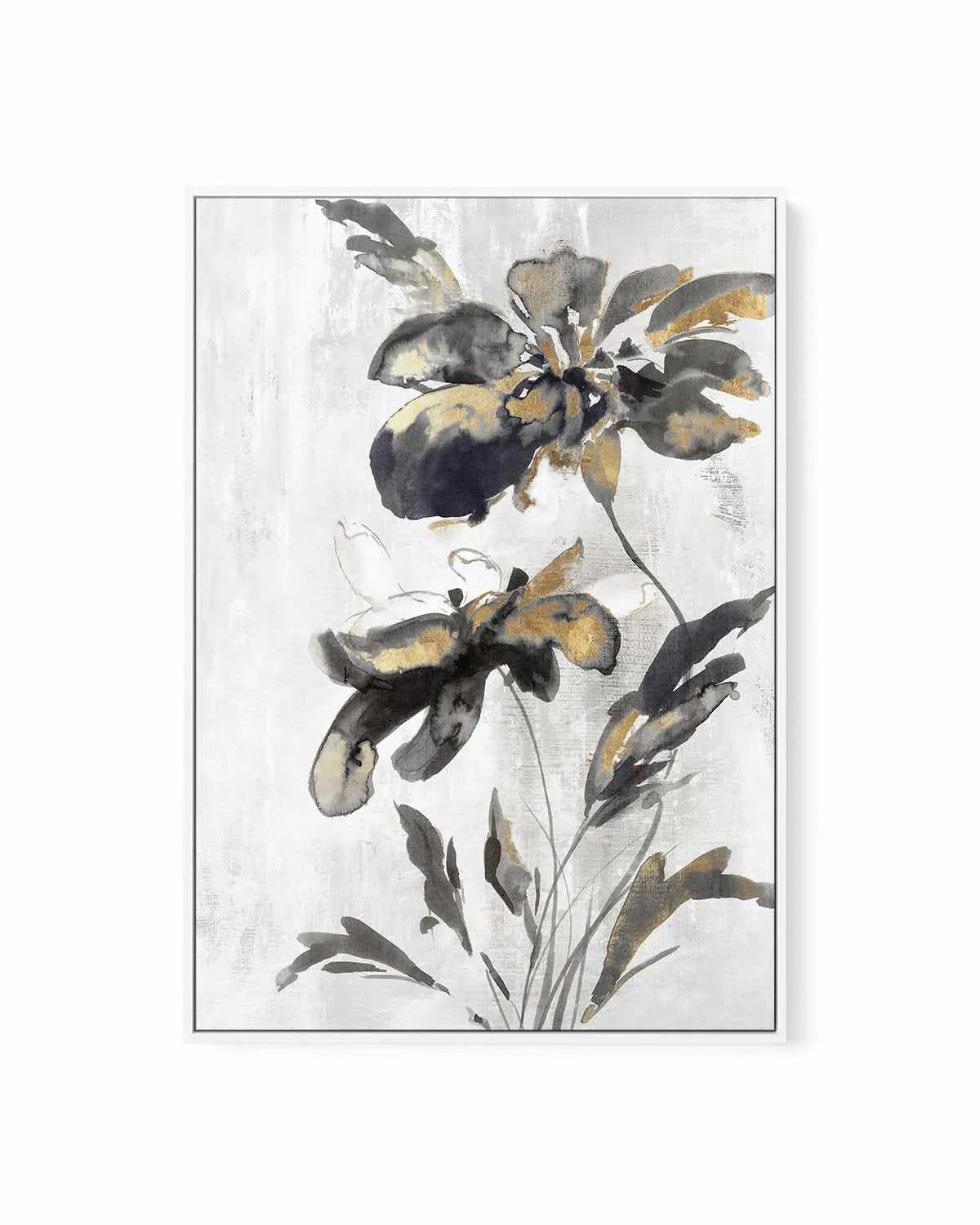 Blue Daphne I Gold | Framed Canvas Art Print from Olive et Oriel where you can shop wallpaper and artworks online