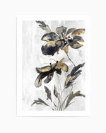 Blue Daphne I Gold Art Print