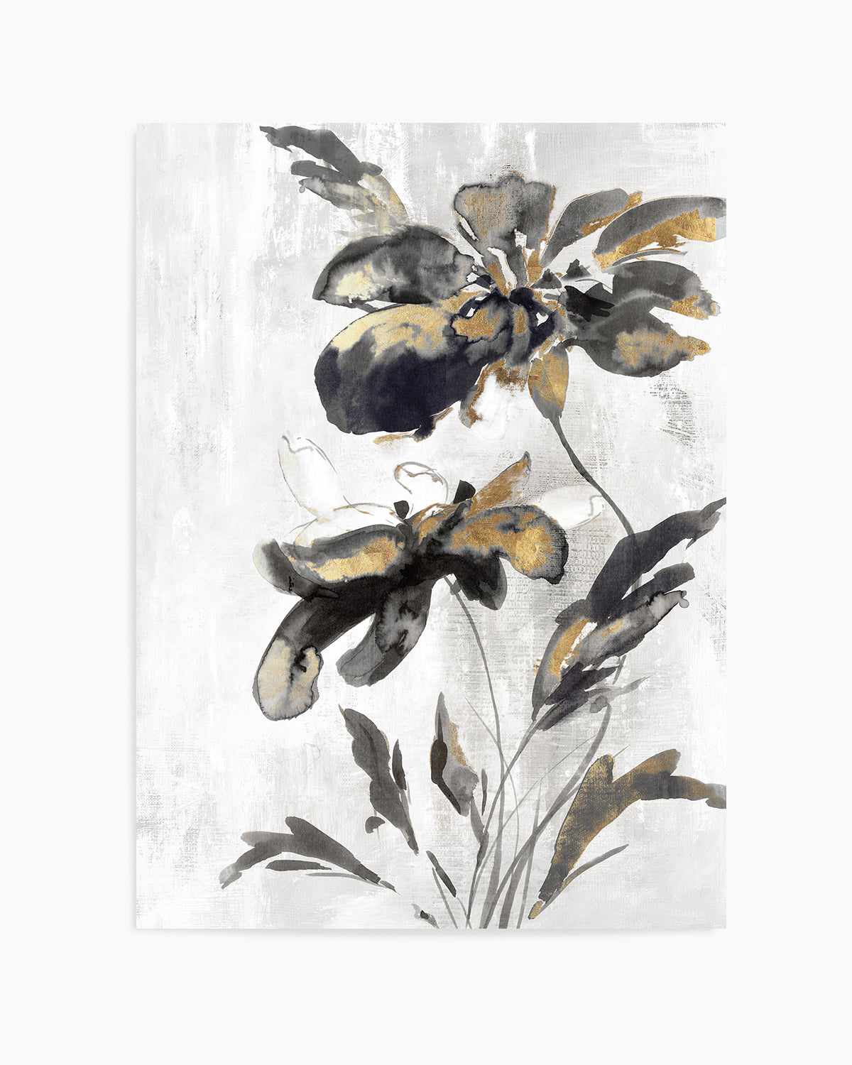 Blue Daphne I Gold Art Print