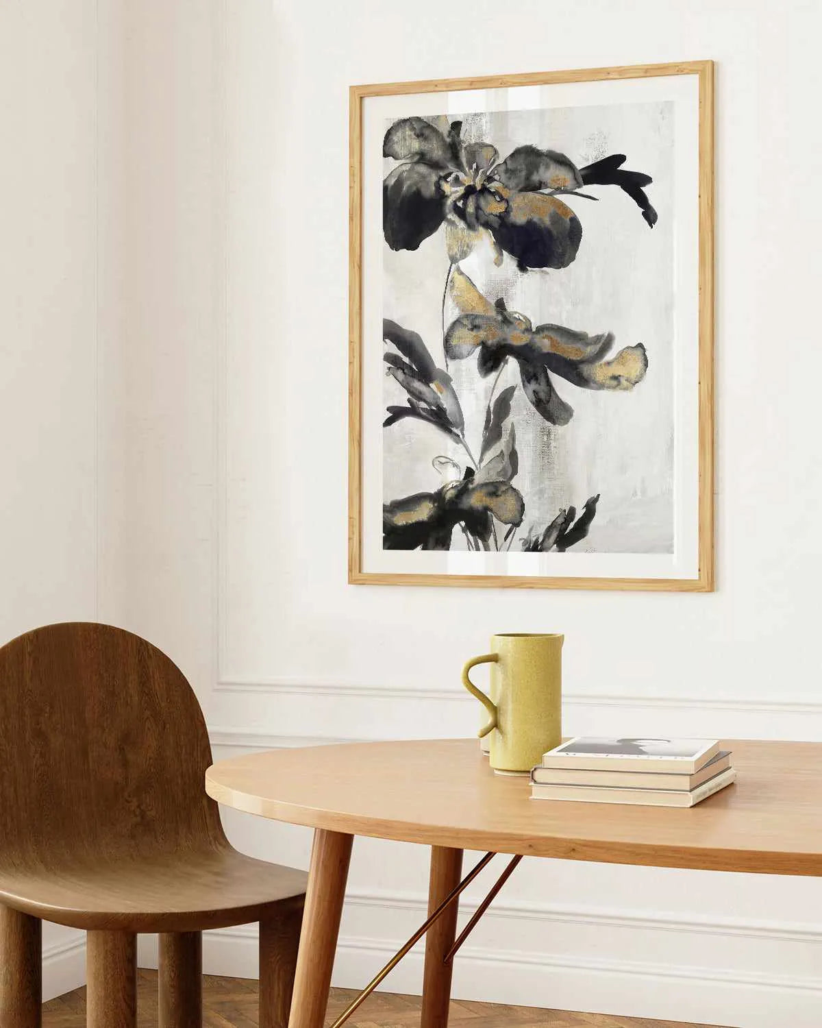 Blue Daphne II Gold Art Print from Olive et Oriel where you can shop wallpaper and artworks online