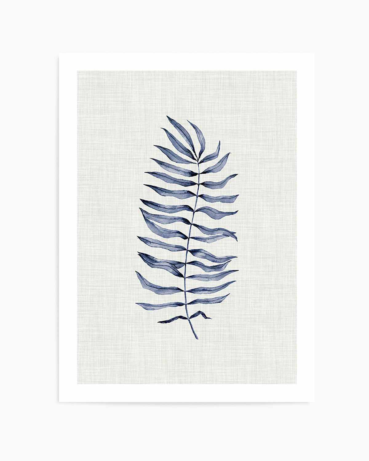 Blue Fern II Art Print