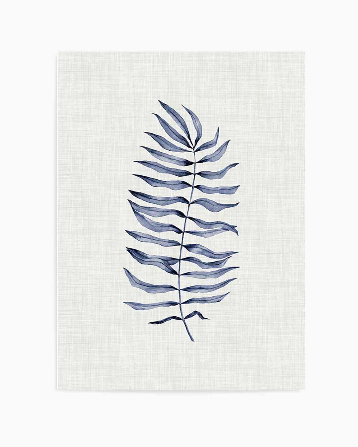 Blue Fern II Art Print