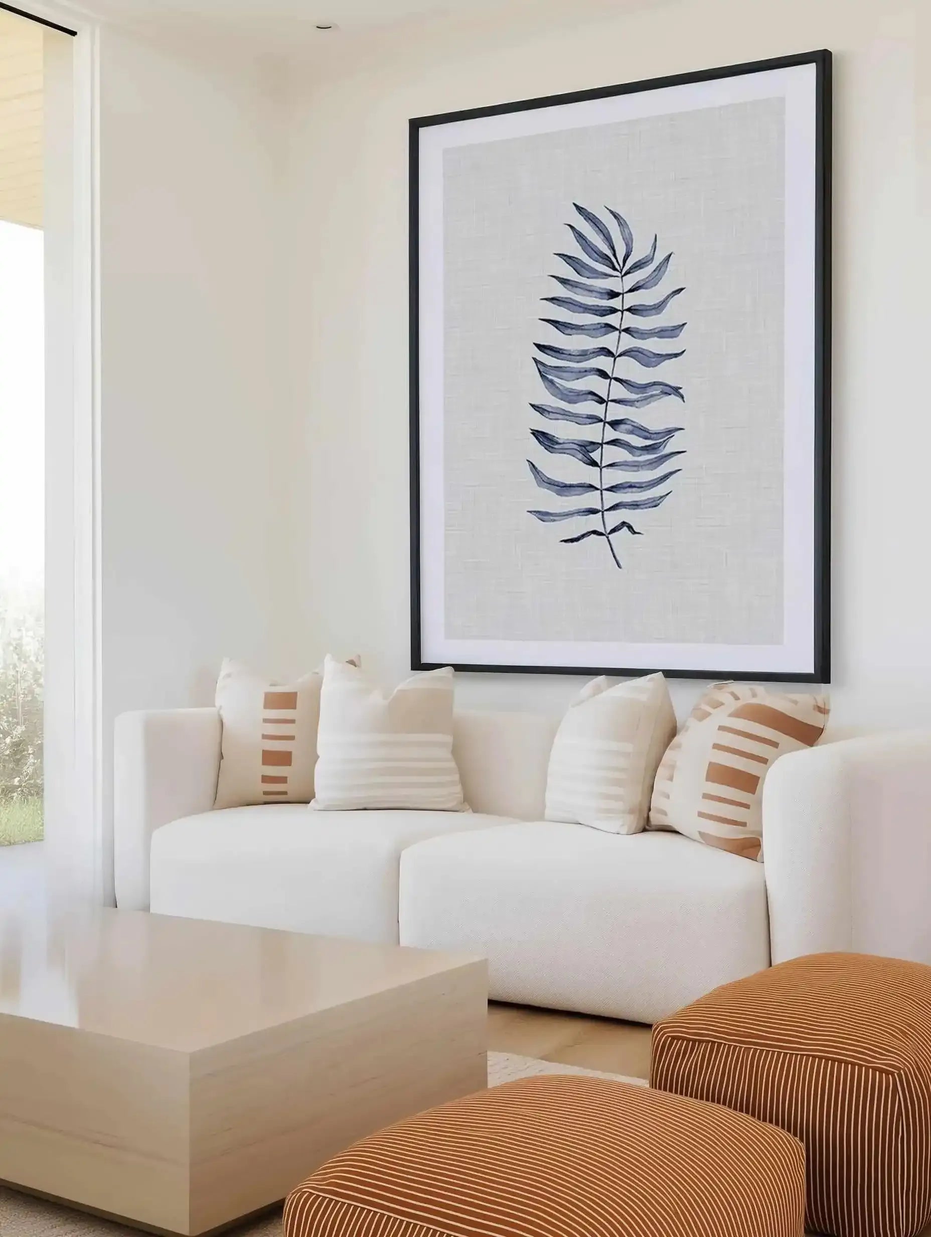 Blue Fern II Art Print from Olive et Oriel where you can shop wallpaper and artworks online