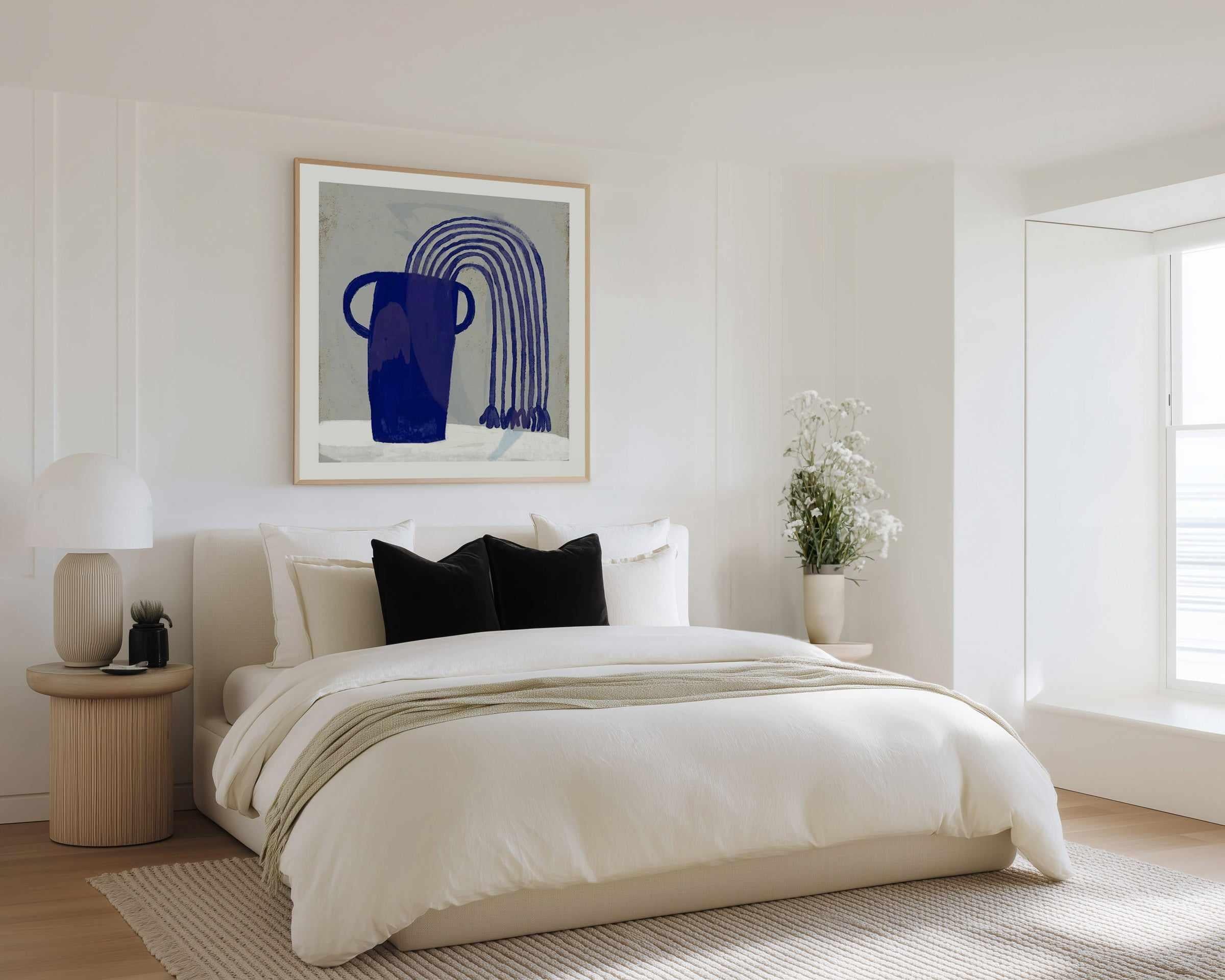 Blue Floral I by Marco Marella | Art Print from Olive et Oriel where you can shop wallpaper and artworks online