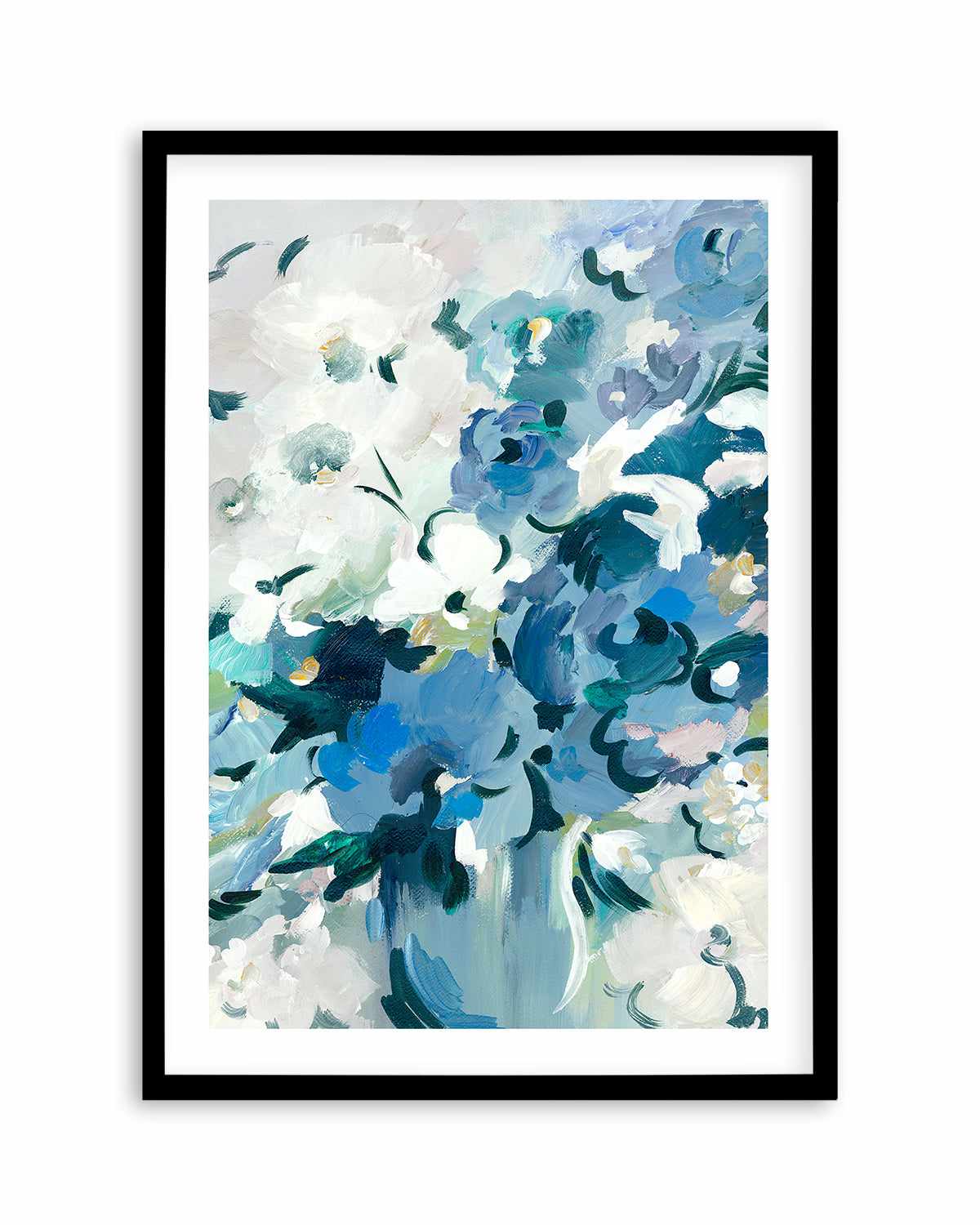 Blue Floral Vase Art Print