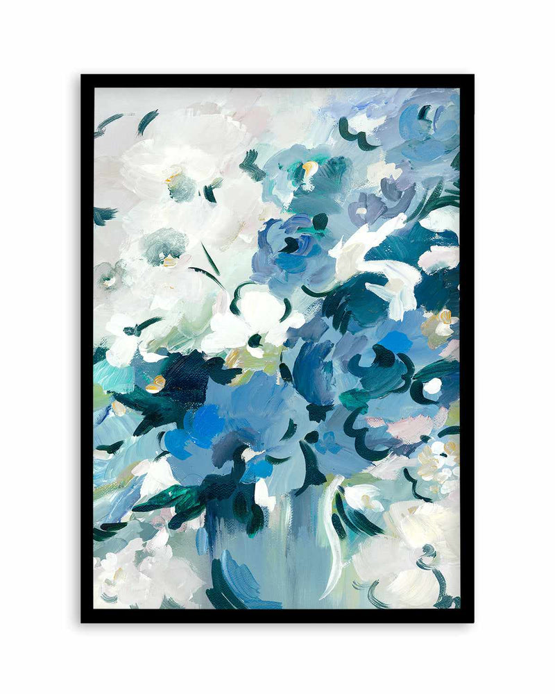 Blue Floral Vase Art Print