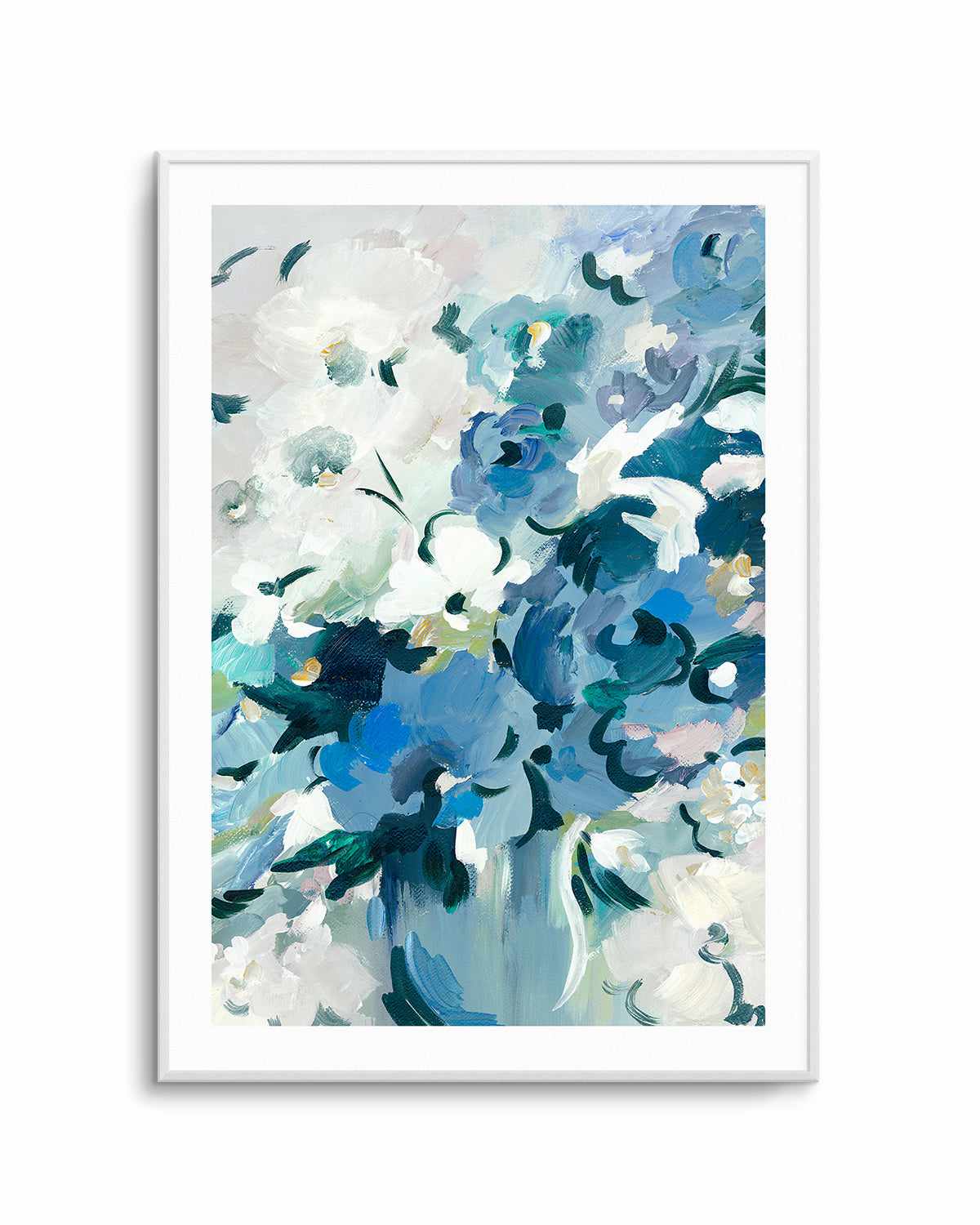 Blue Floral Vase Art Print