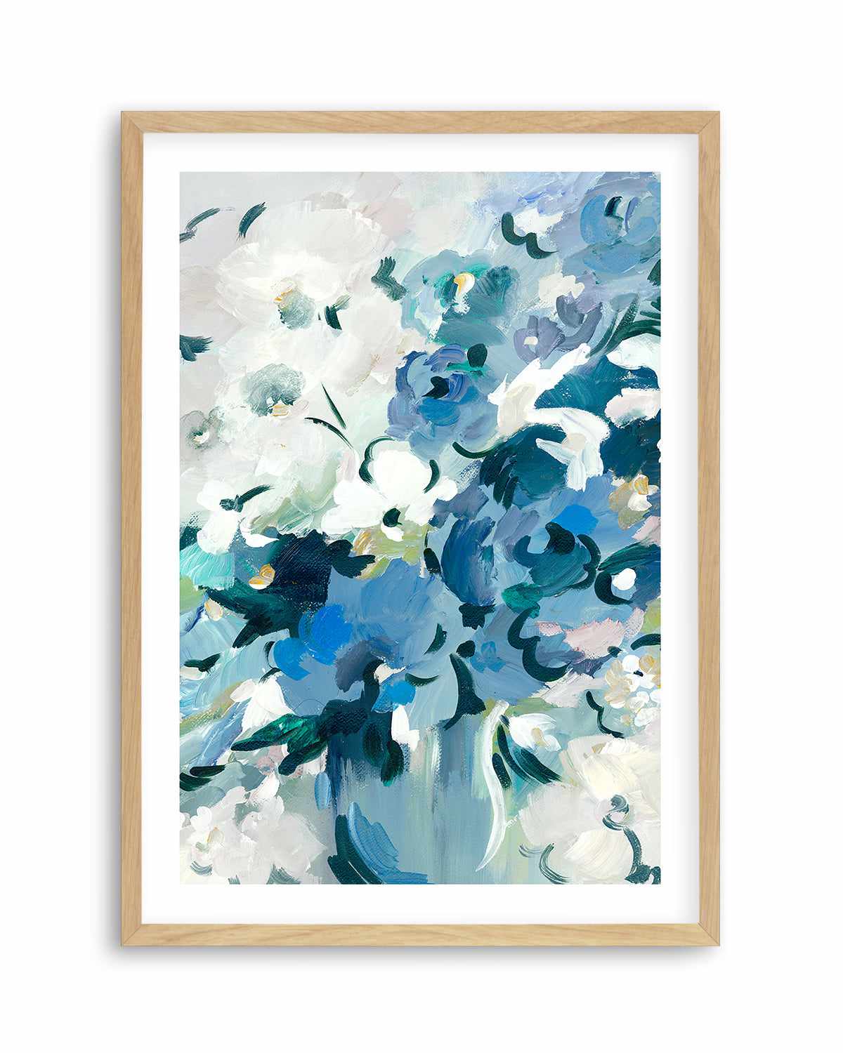 Blue Floral Vase Art Print