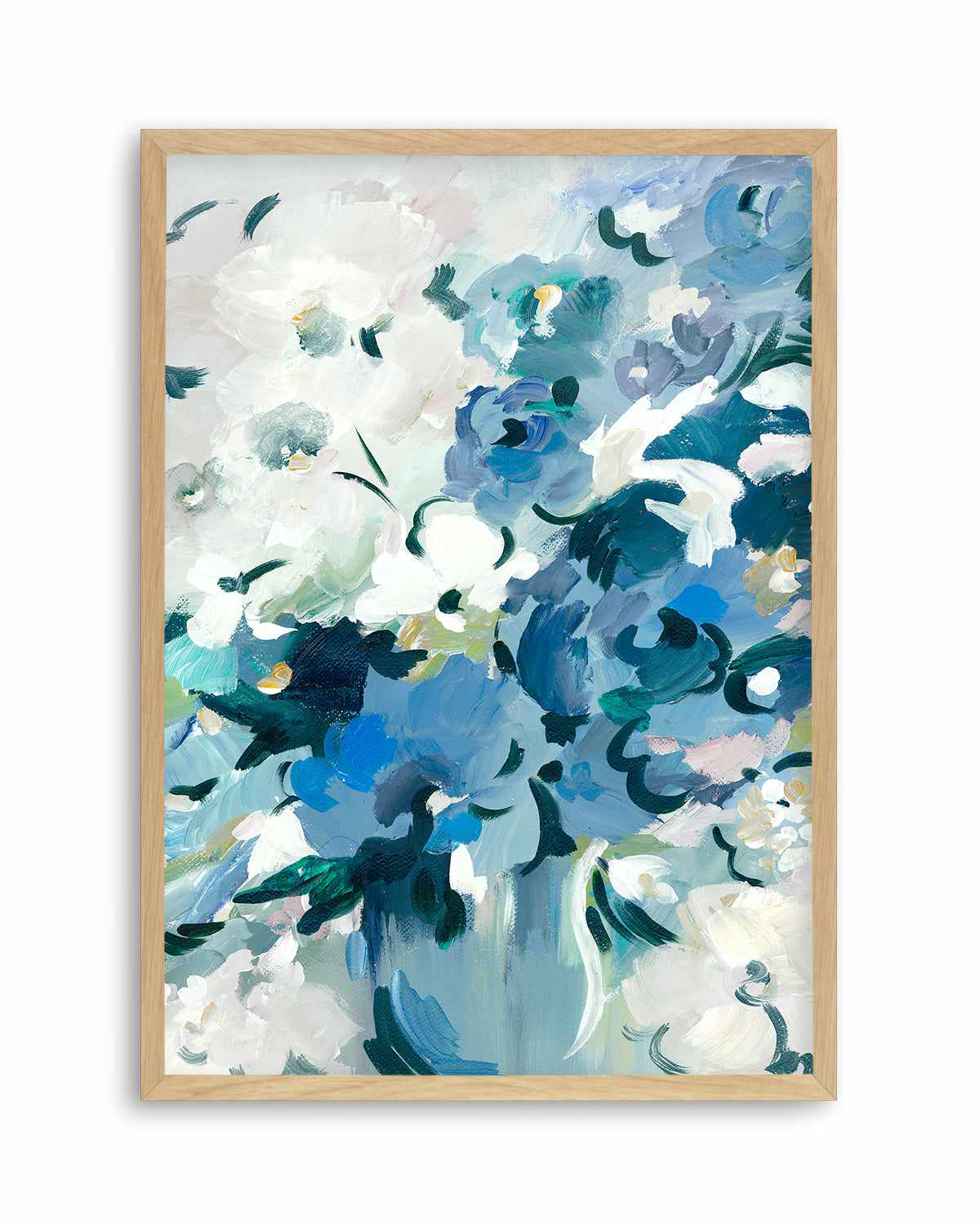 Blue Floral Vase Art Print