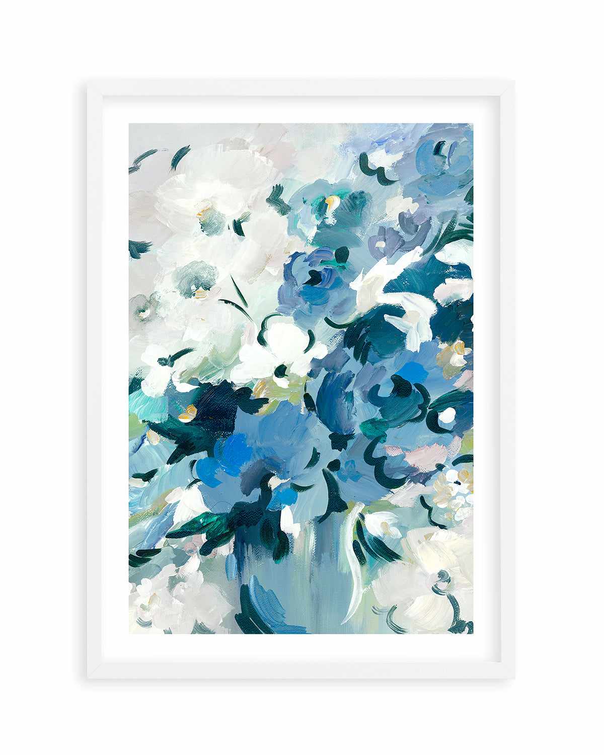 Blue Floral Vase Art Print